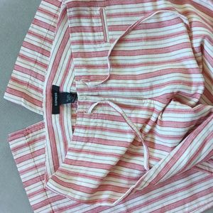 Early 2000s VTG Express Linen striped wide-legged pants 8